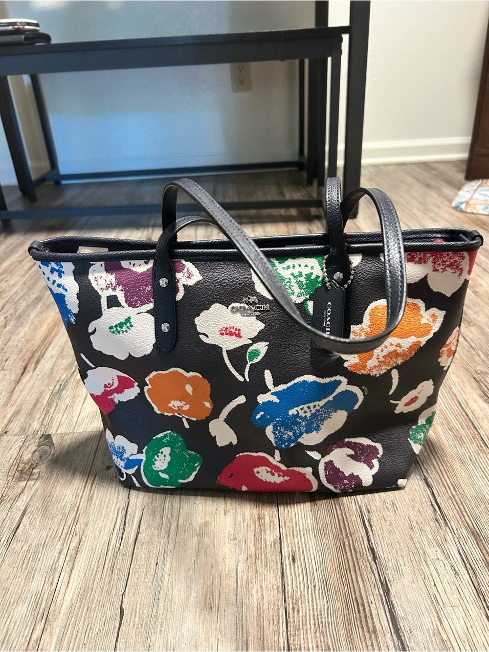 Coach Dalia Wildflower City Zip Tote with Multicolor Blooms